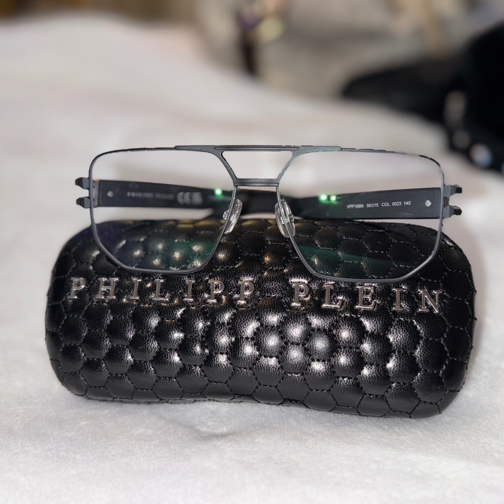 Phillip Plein Glasses, signature hard case included
